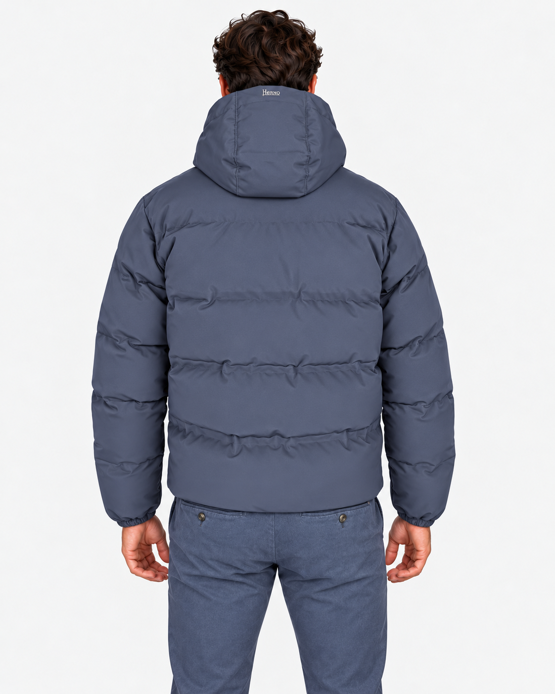 Herno Giacca uomo New Impact blu con cappuccio