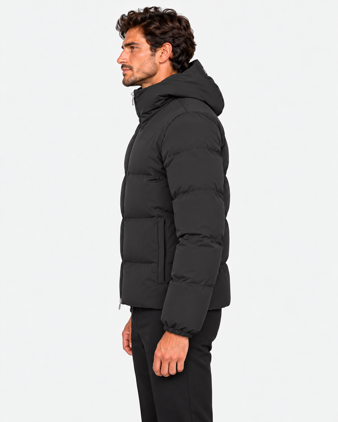 Herno Giacca uomo New Impact nera con cappuccio