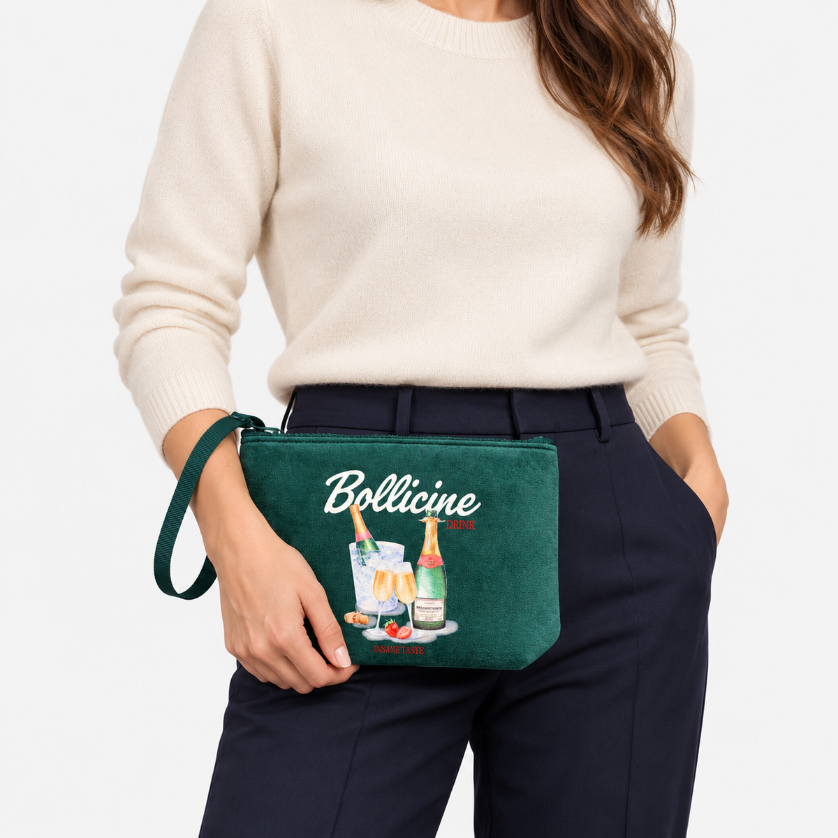 MC2 Saint Barth Pochette Donna Aline Bollicine Verde