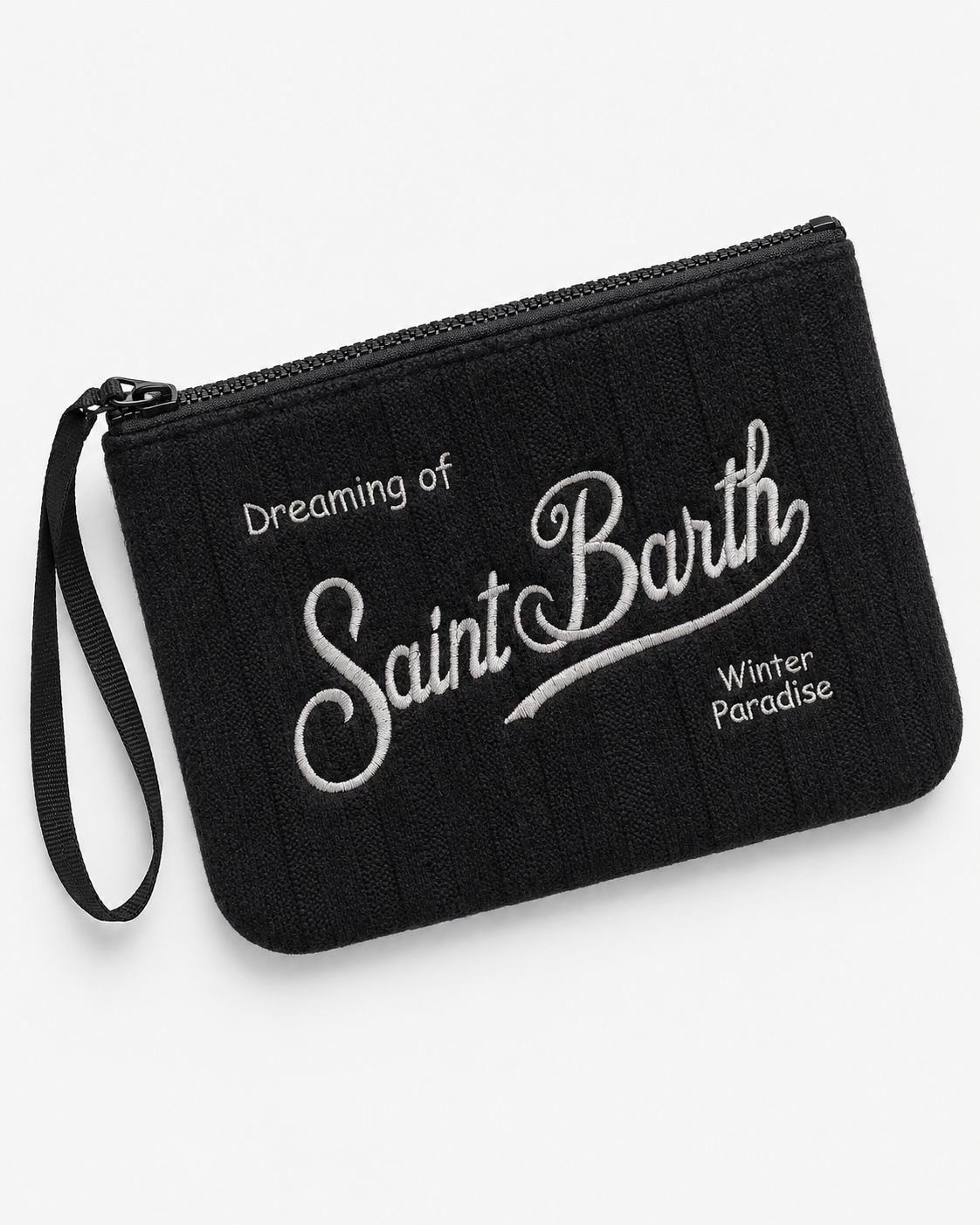 MC2 Saint Barth Pochette Donna Aline Tricot Rib Star Nera