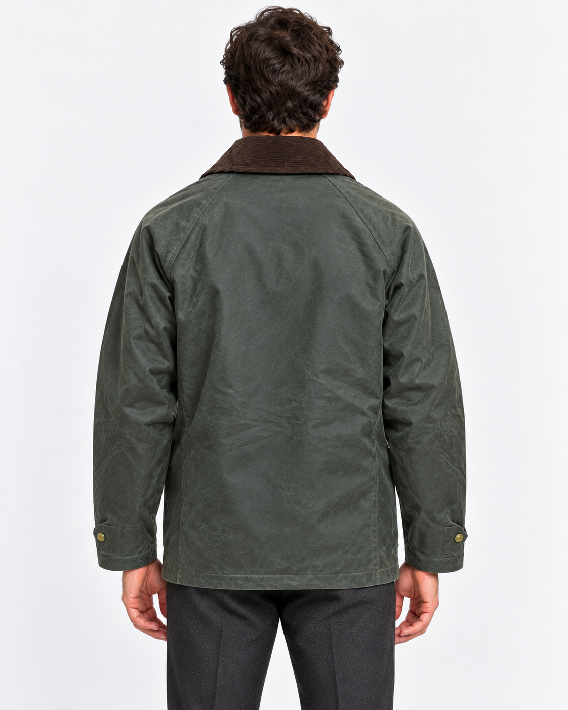 Manifattura Ceccarelli Giubbotto Uomo Dark Green con Collo in Velluto