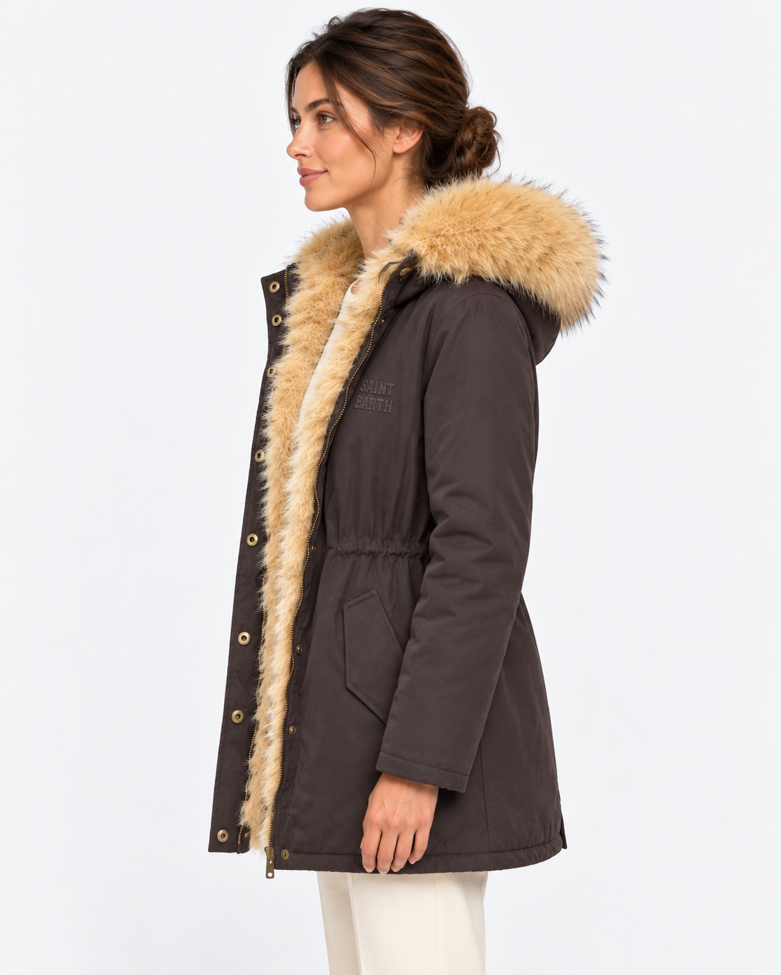 MC2 Saint Barth Parka Donna Brenna Marrone
