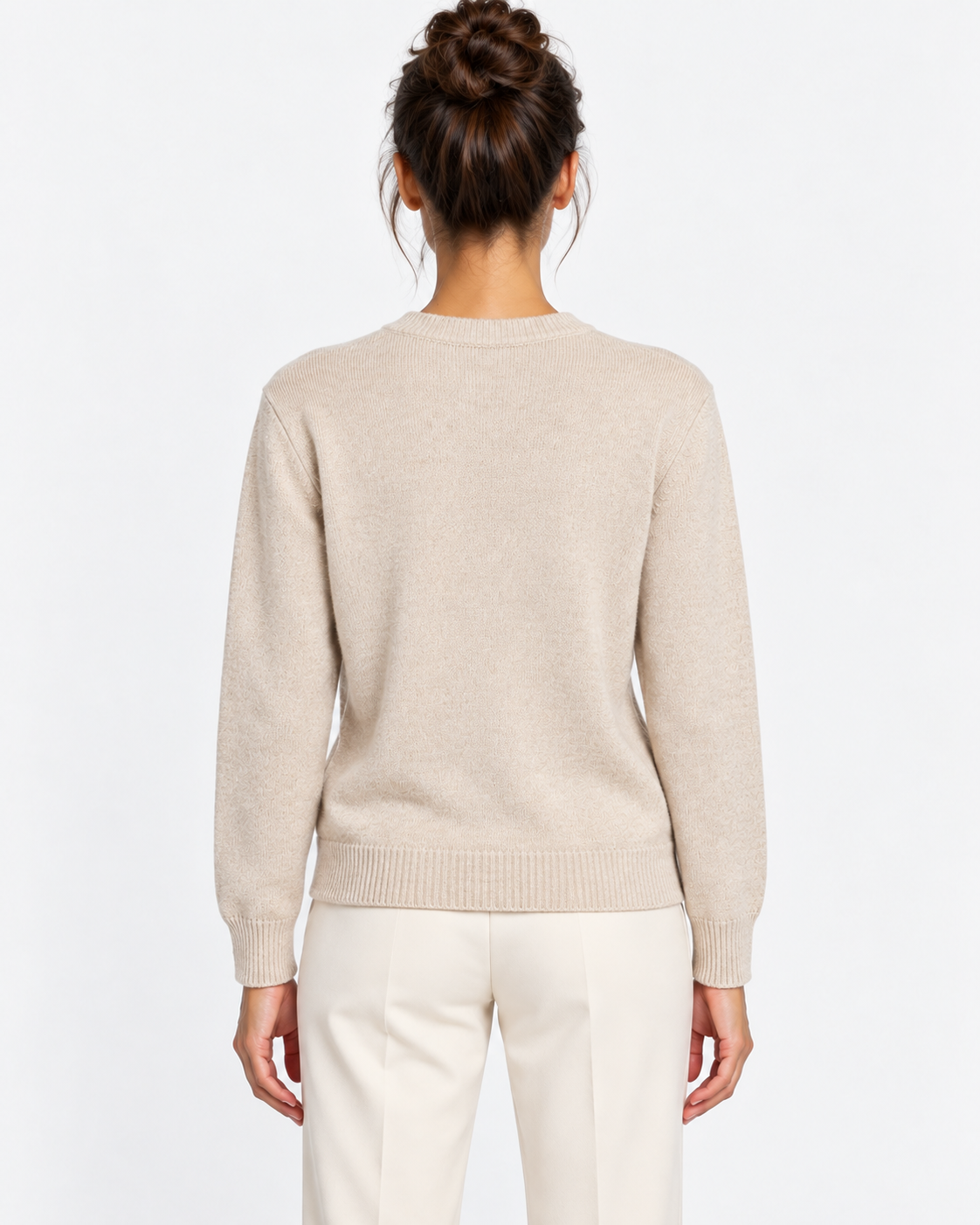 MC2 Saint Barth Maglia Donna New Queen Diva Beige in Misto Lana e Cashmere