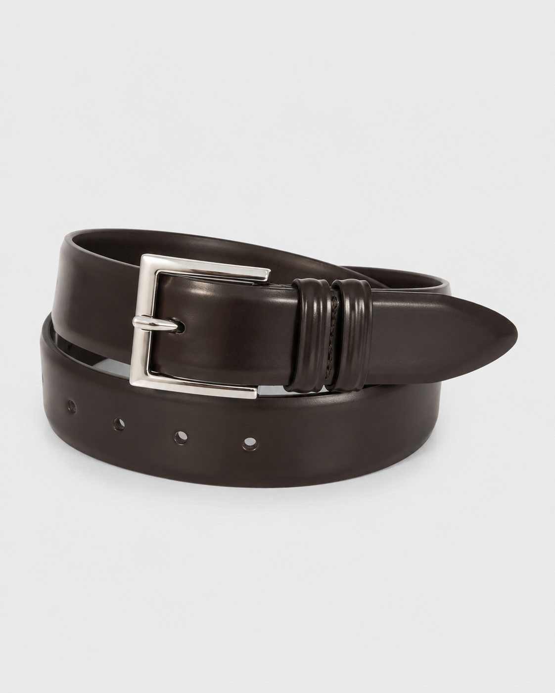Cintura classica calf in pelle testa di moro