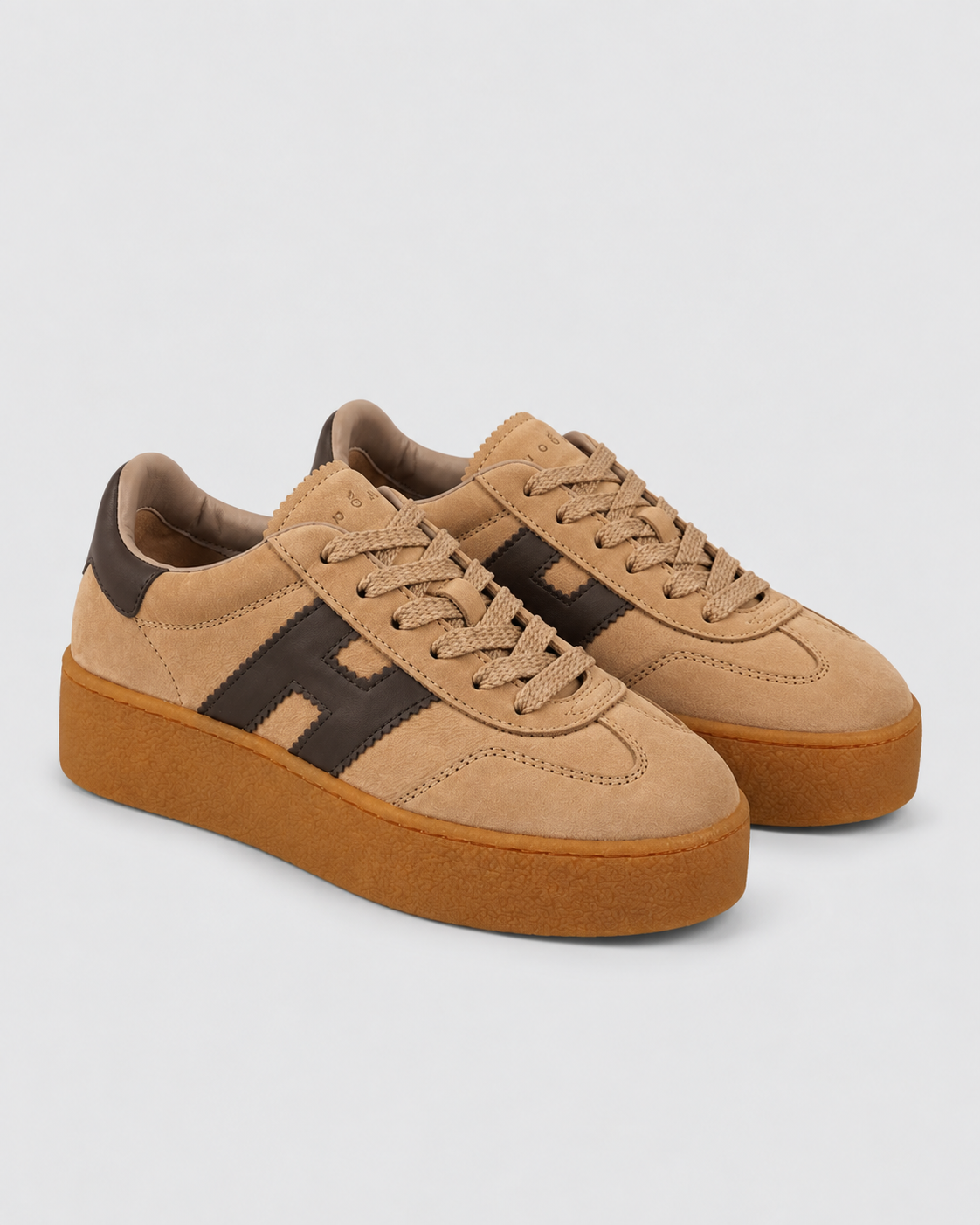 Hogan sneakers donna cool beige marrone