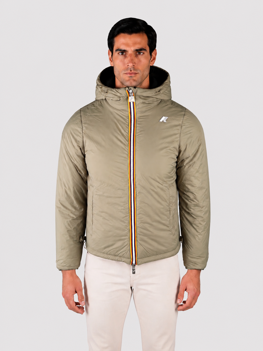 K-Way Jack Spencer Nylon Double BLACK PURE-GREEN AMY