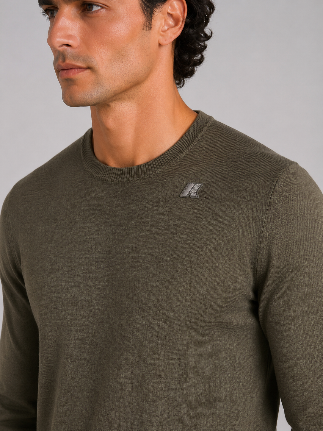 Maglia Sebastien merino green blackish