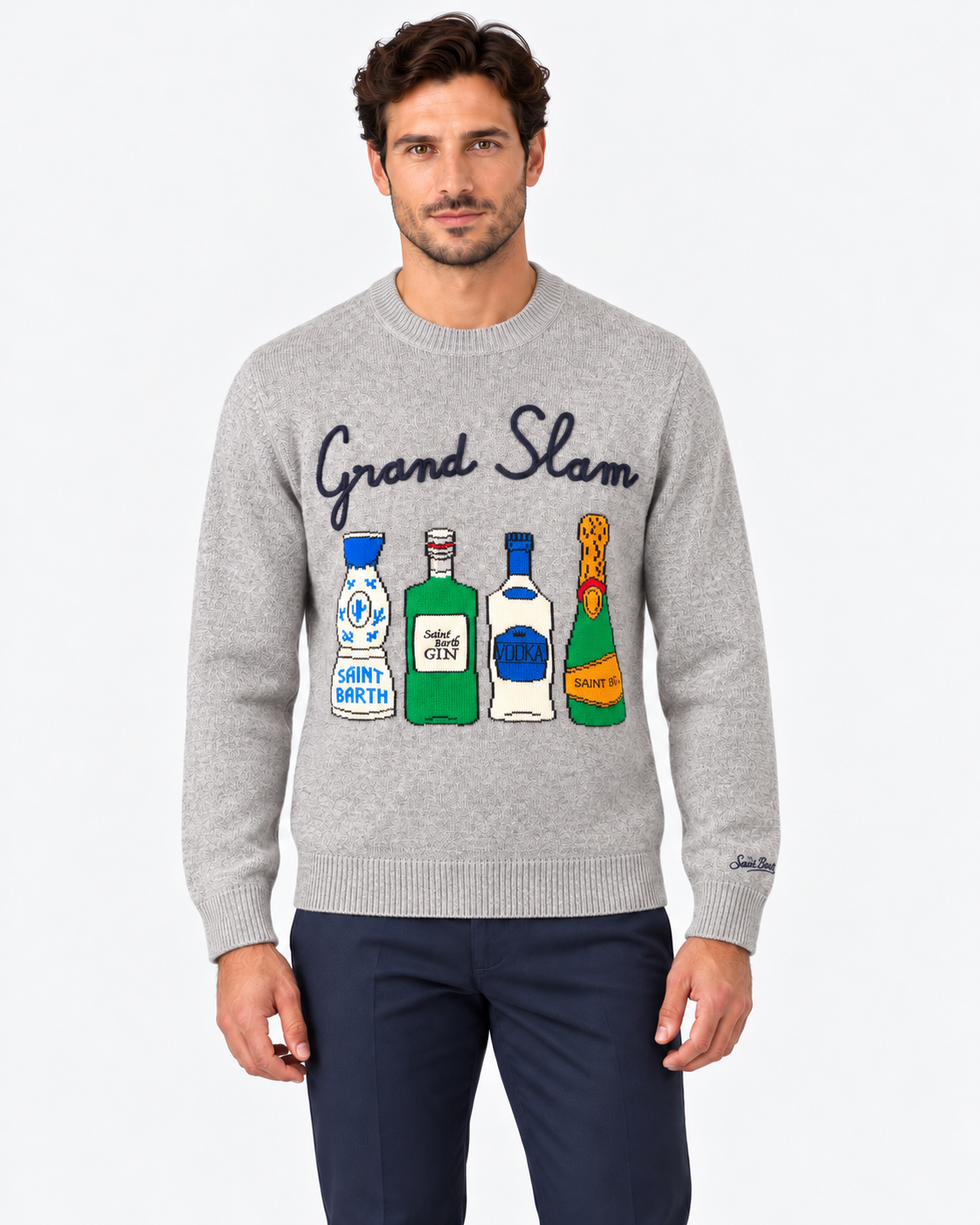 MC2 Saint Barth Maglia Uomo Grand Slam Grigio