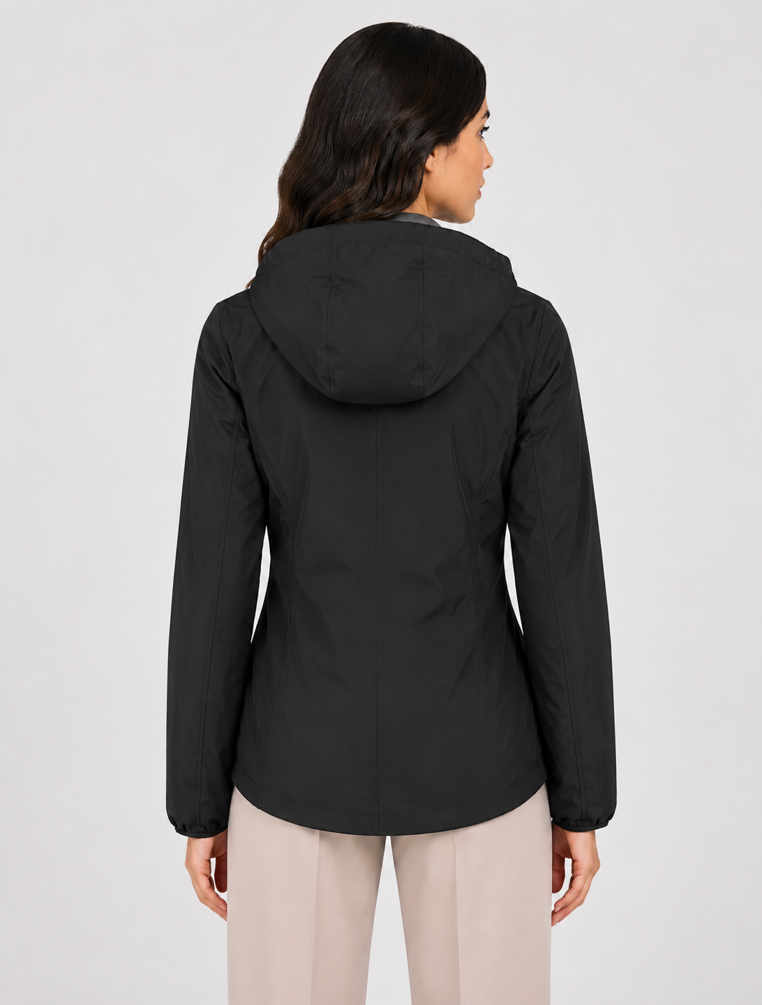 K-way giubbotto donna lily stretch thermo double black pure-white natural