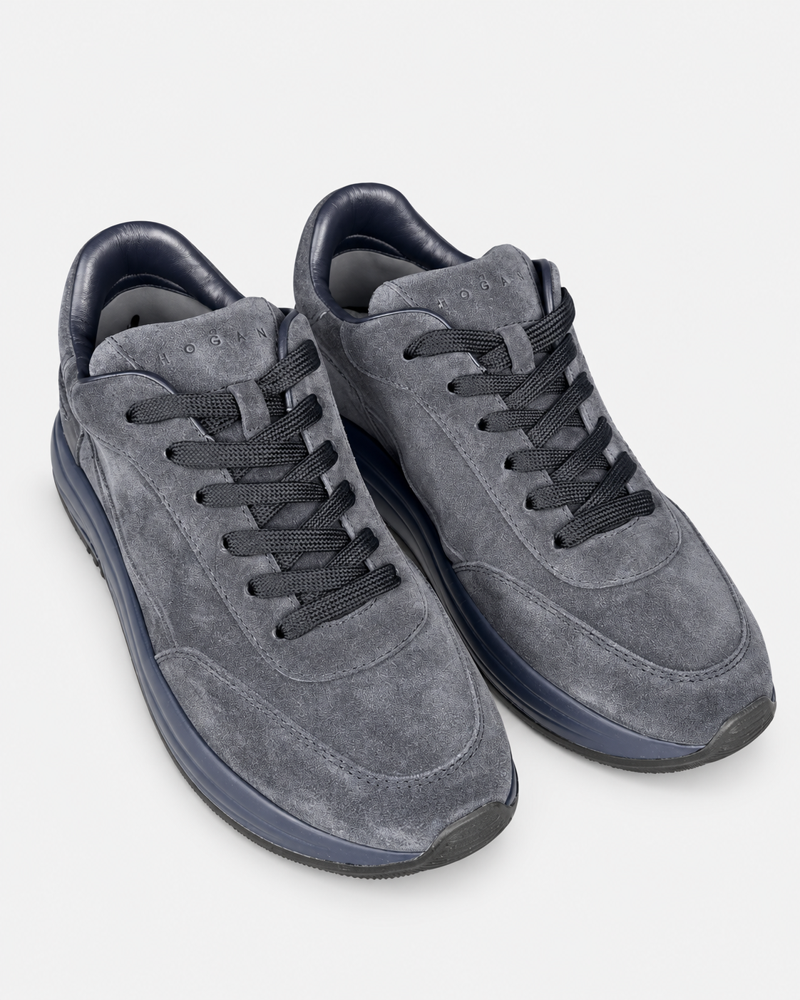 Hogan Sneakers uomo Hi-Light in pelle scamosciata blu