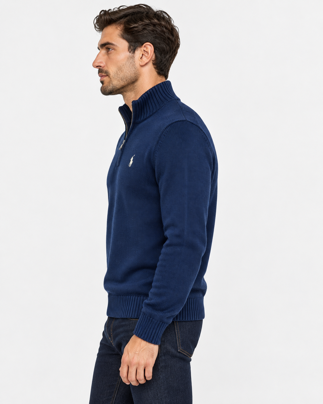 Polo Ralph Lauren Maglione Uomo Mezza Zip Blu Navy