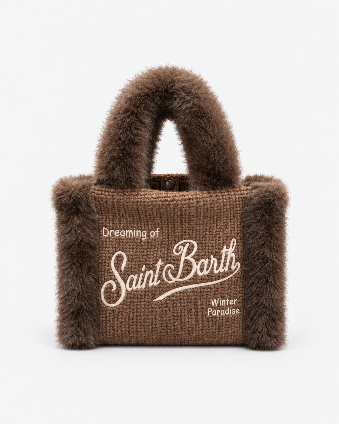 MC2 Saint Barth Borsa Donna Vanity Mini in Maglia Marrone