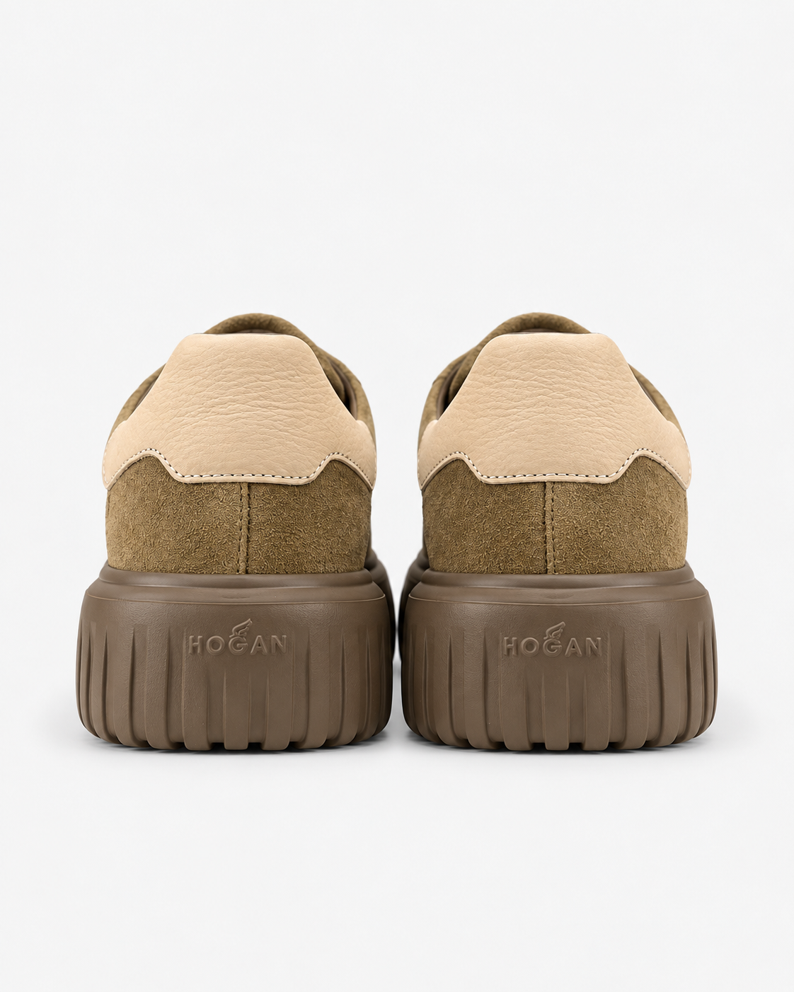 Hogan sneakers uomo h-stripes verde