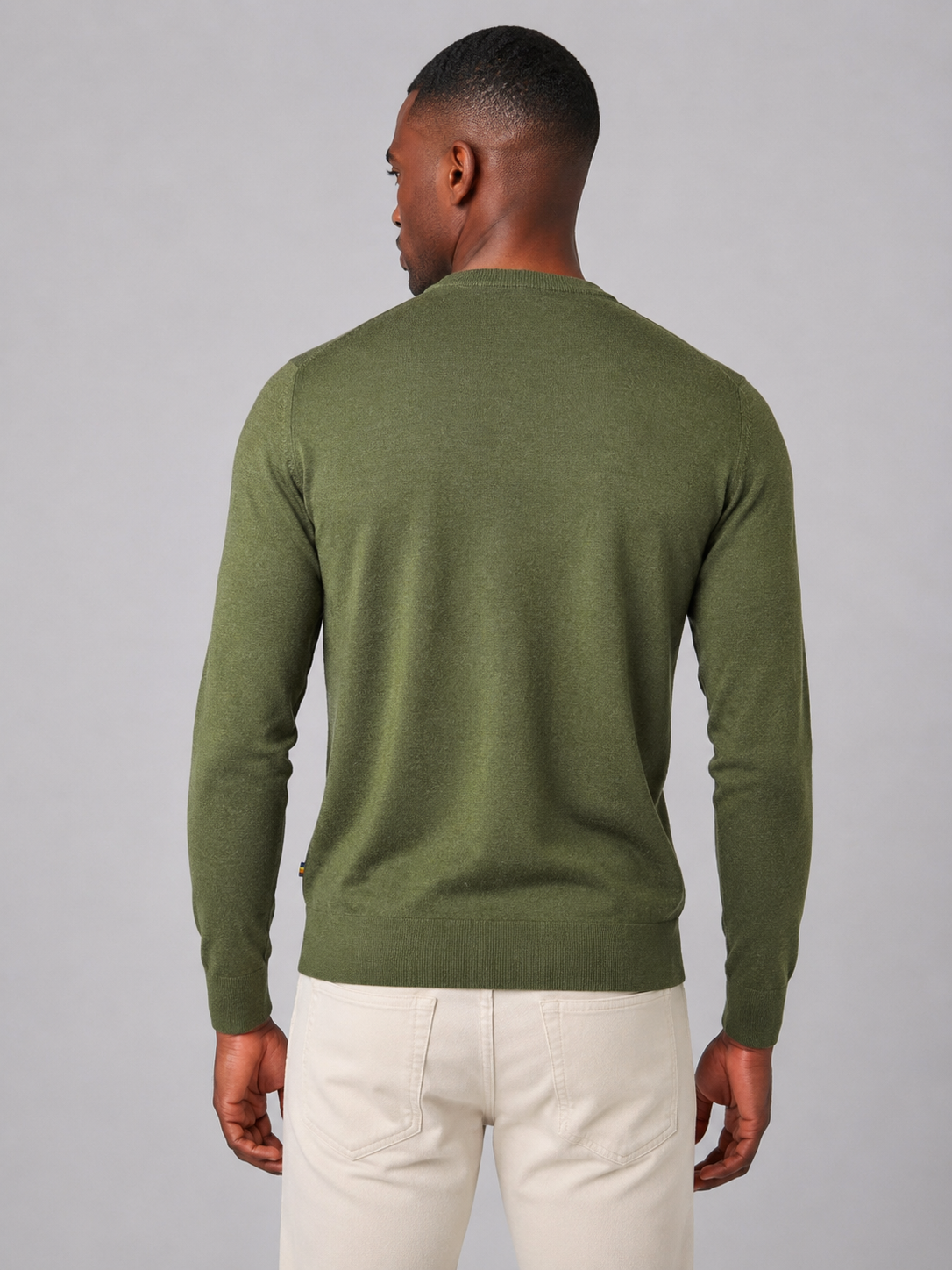 K-way maglia sebastien wool silk cashmere green parsley