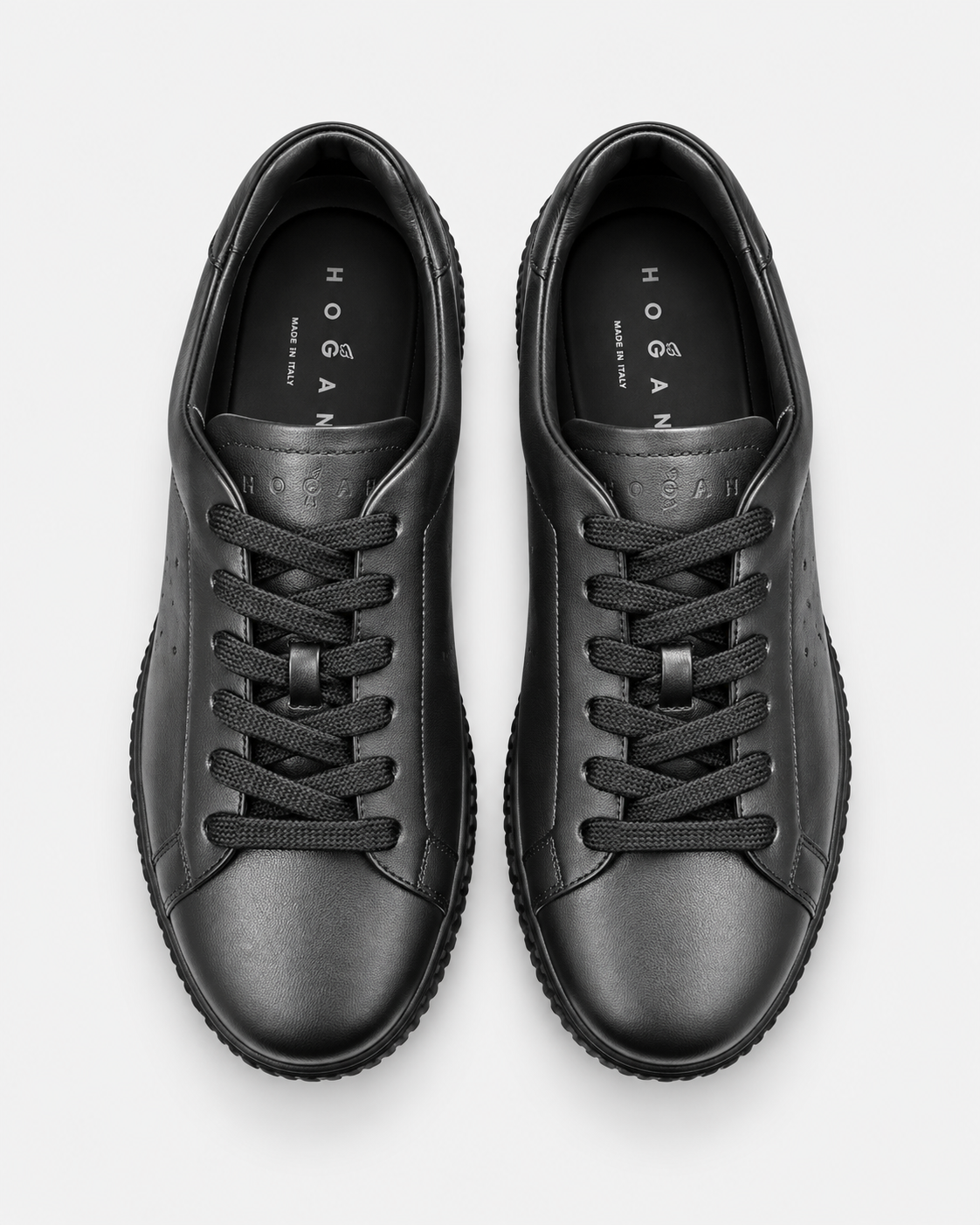 Hogan Sneakers uomo H-Stripes in pelle nera