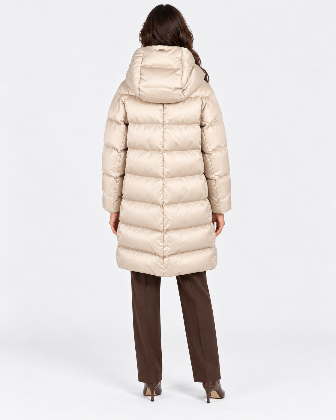 Herno Piumino donna A-shape in satin Chantilly