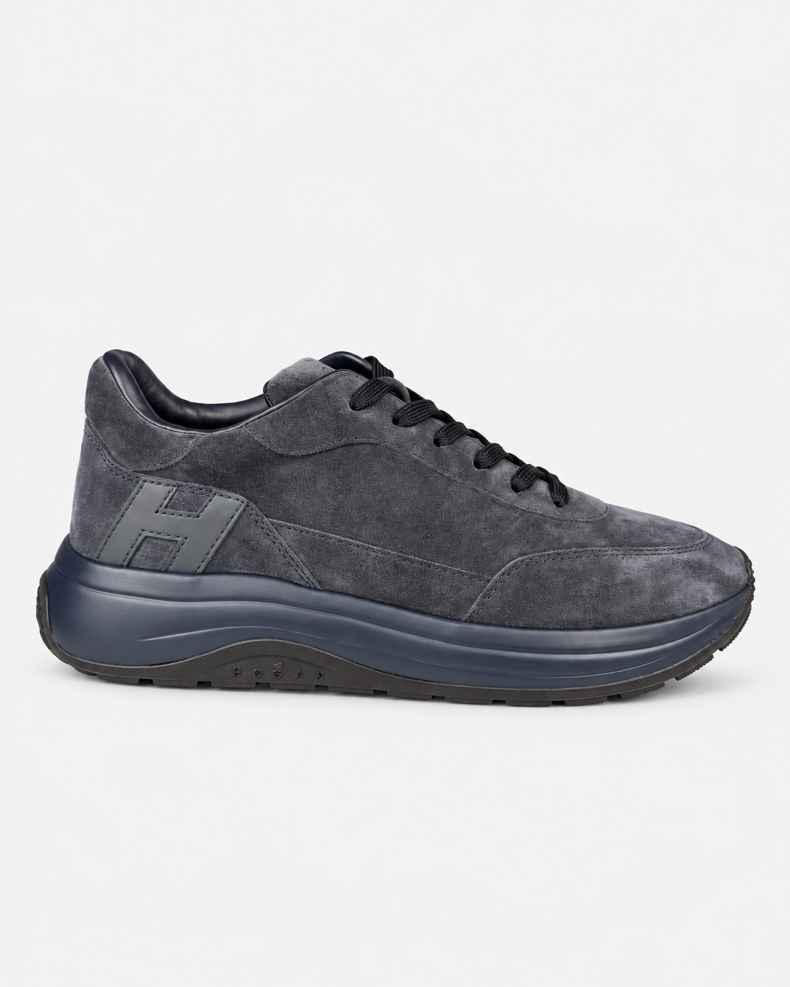 Hogan Sneakers uomo Hi-Light in pelle scamosciata blu