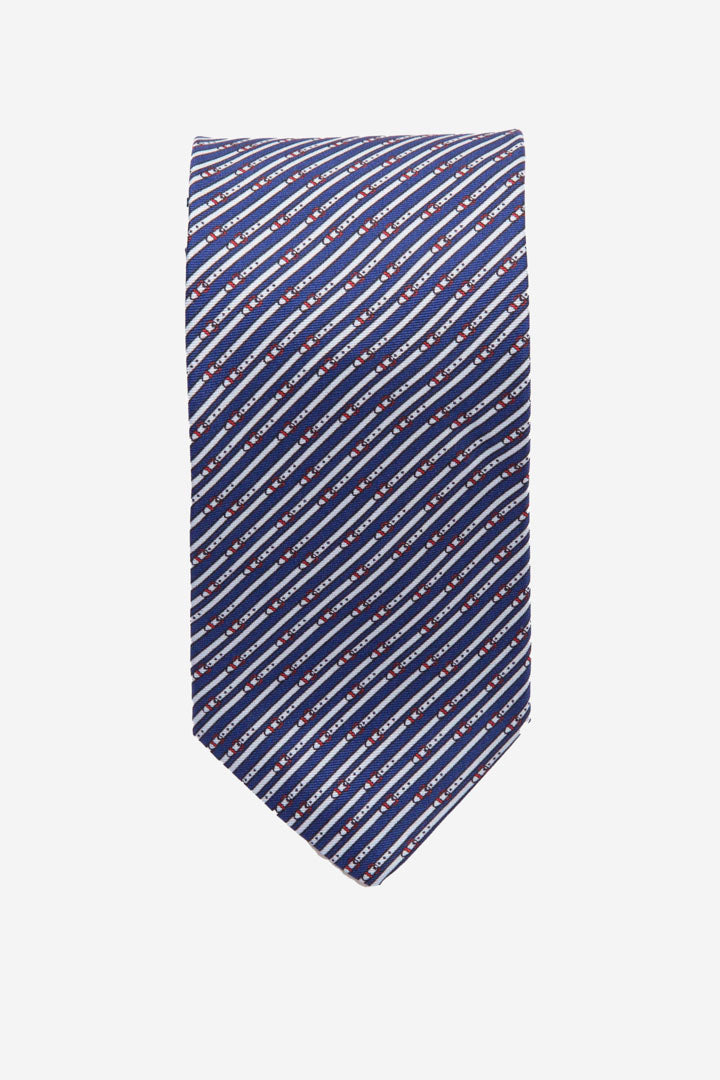 Cravatta in seta Dandy cinture blu
