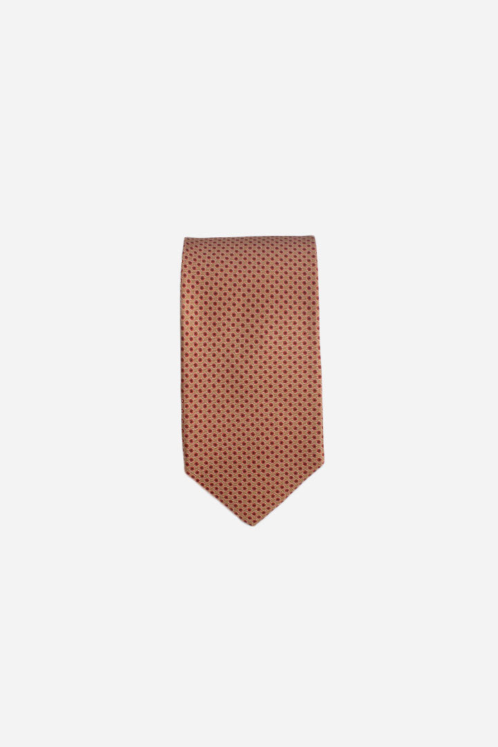 Cravatta in seta gentleman pois sabbia