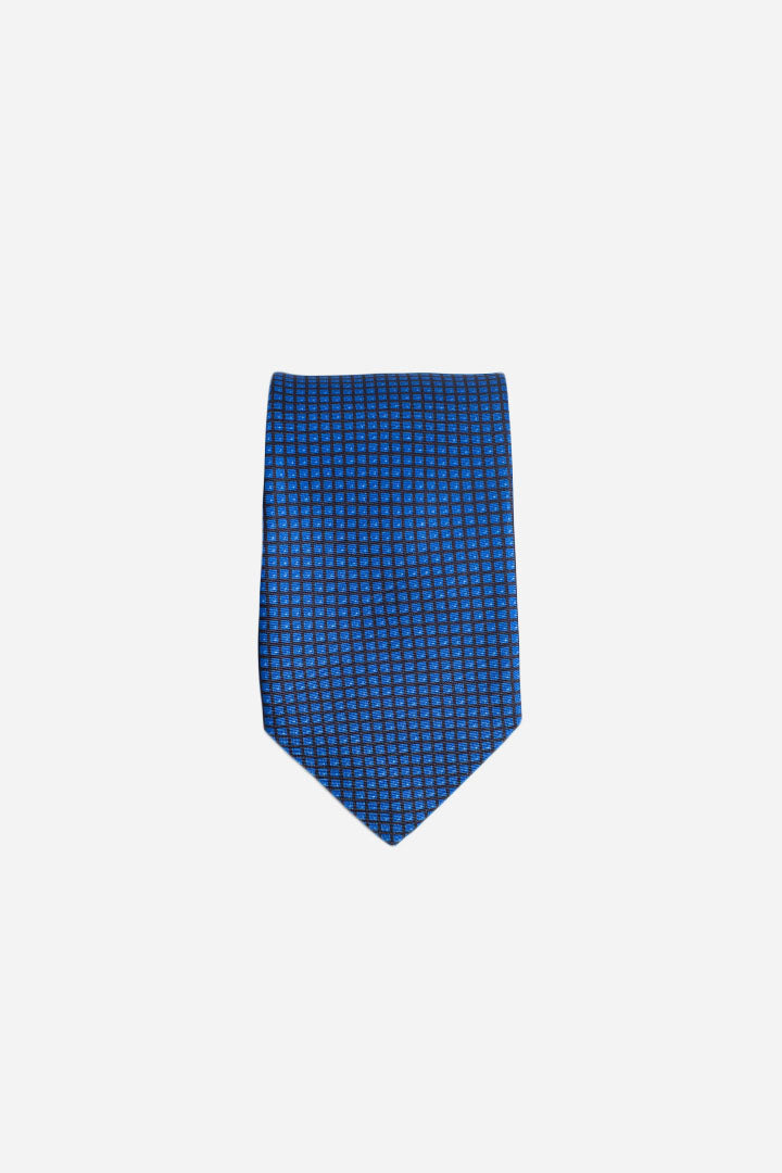 Cravatta in seta rombi blu