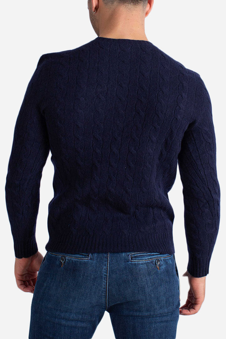 Maglia in lana e cashmere blue