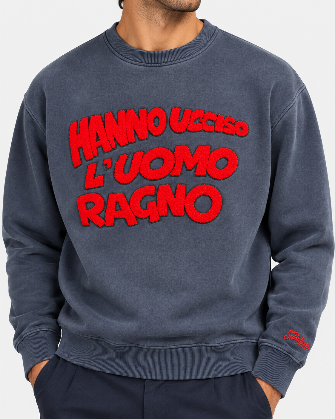 MC2 Saint Barth Felpa Uomo Hanno Ucciso l’Uomo Ragno Blu