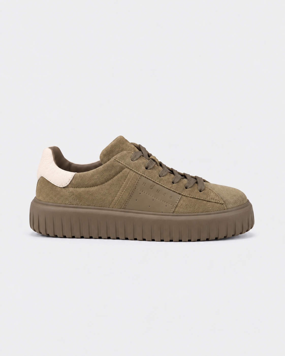 Hogan sneakers uomo h-stripes verde