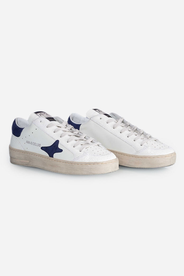 Sneakers Slam in pelle bianco blu