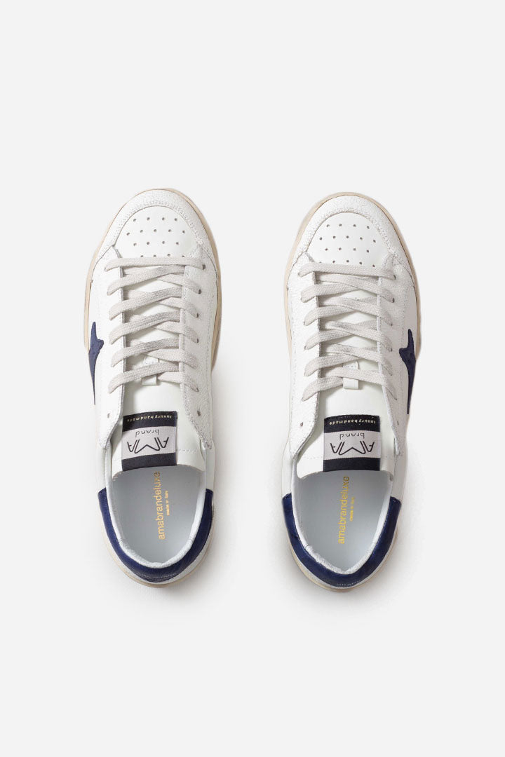 Sneakers Slam in pelle bianco blu