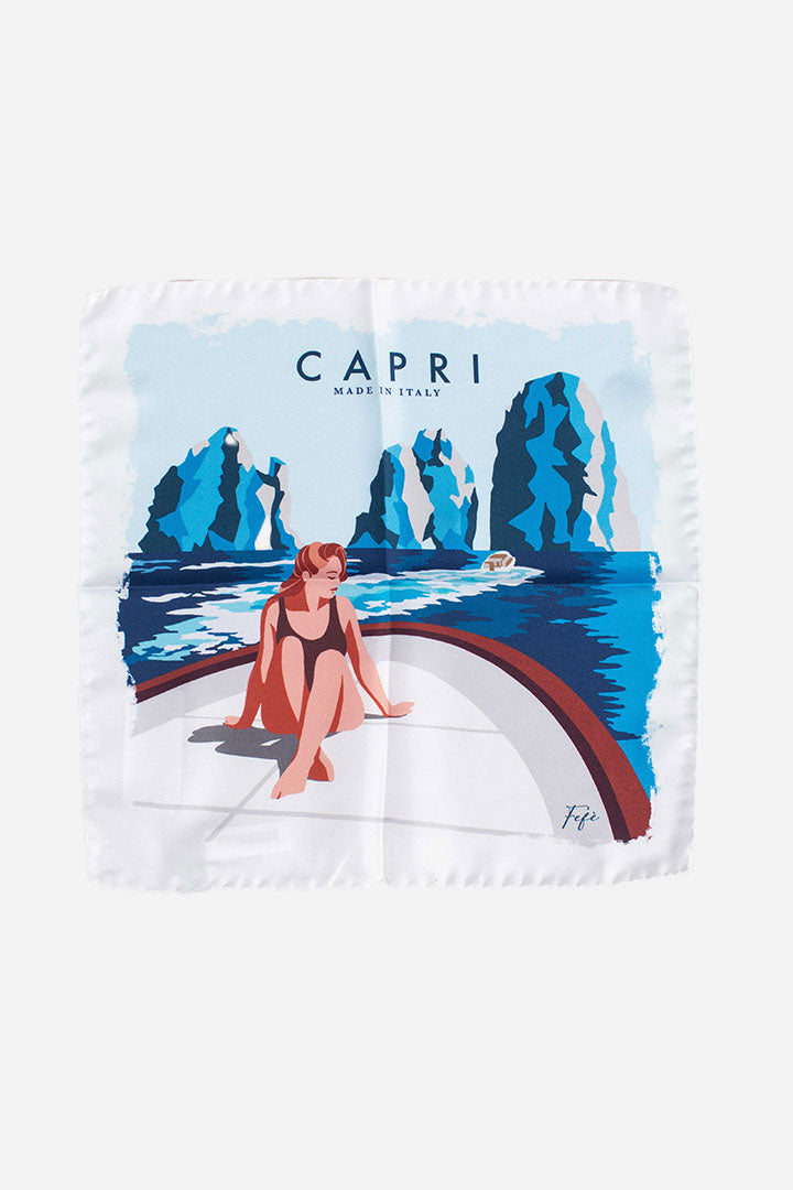 Pochette in seta cartolina Capri