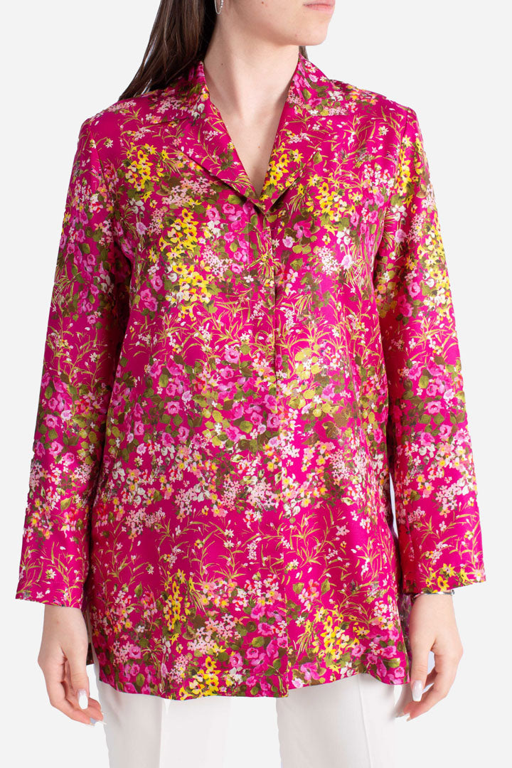 Camicia Campale con motivo floreale multicolor