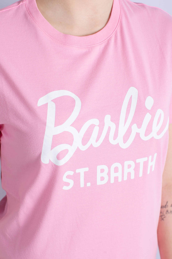 T-shirt da donna in cotone con stampa Barbie St.Barth