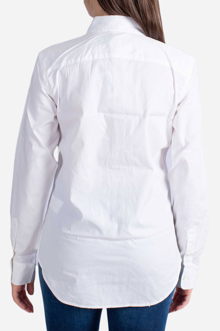 Camicia in cotone white con logo Polo