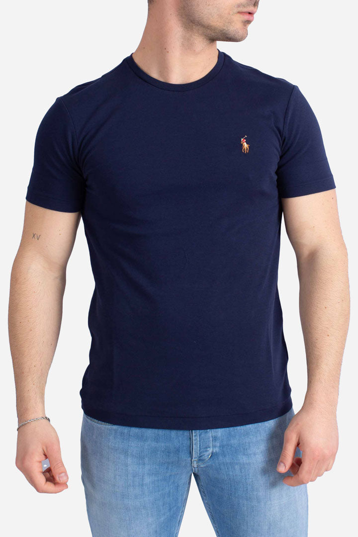 T-shirt girocollo Custom Slim-Fit navy