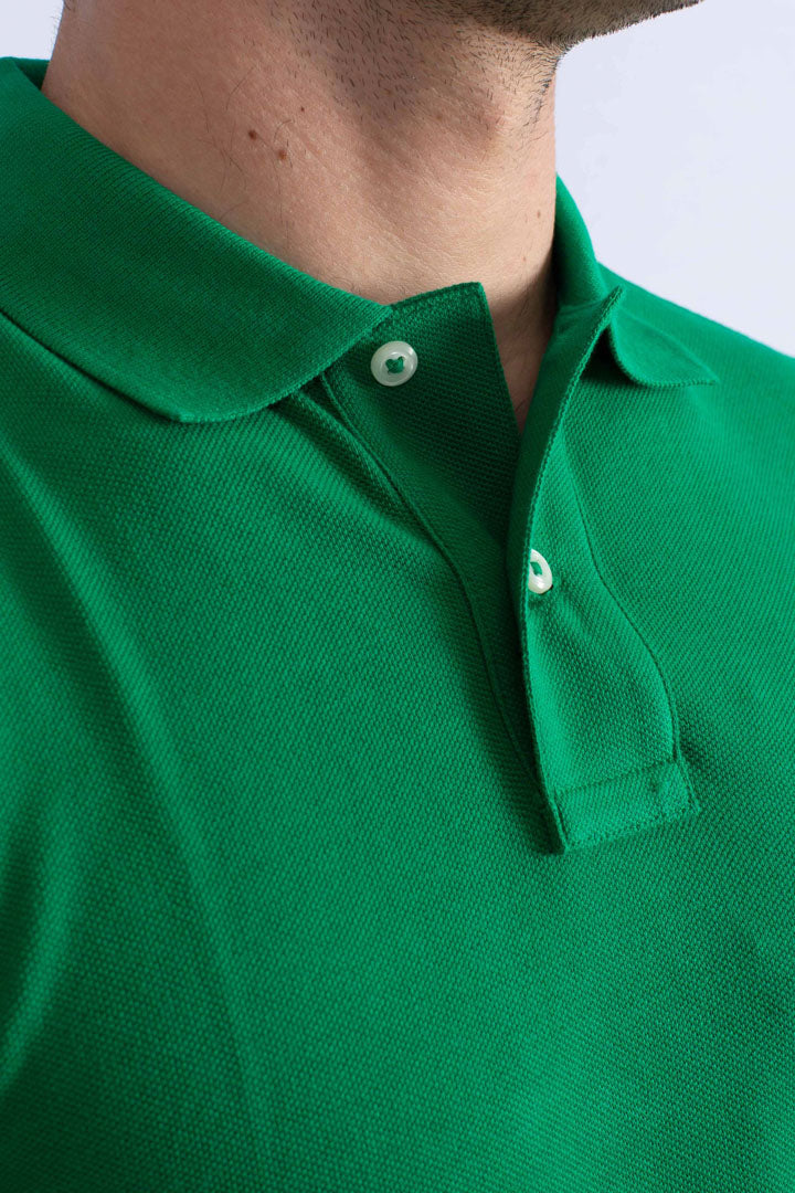 Polo in piqué Slim-Fit green