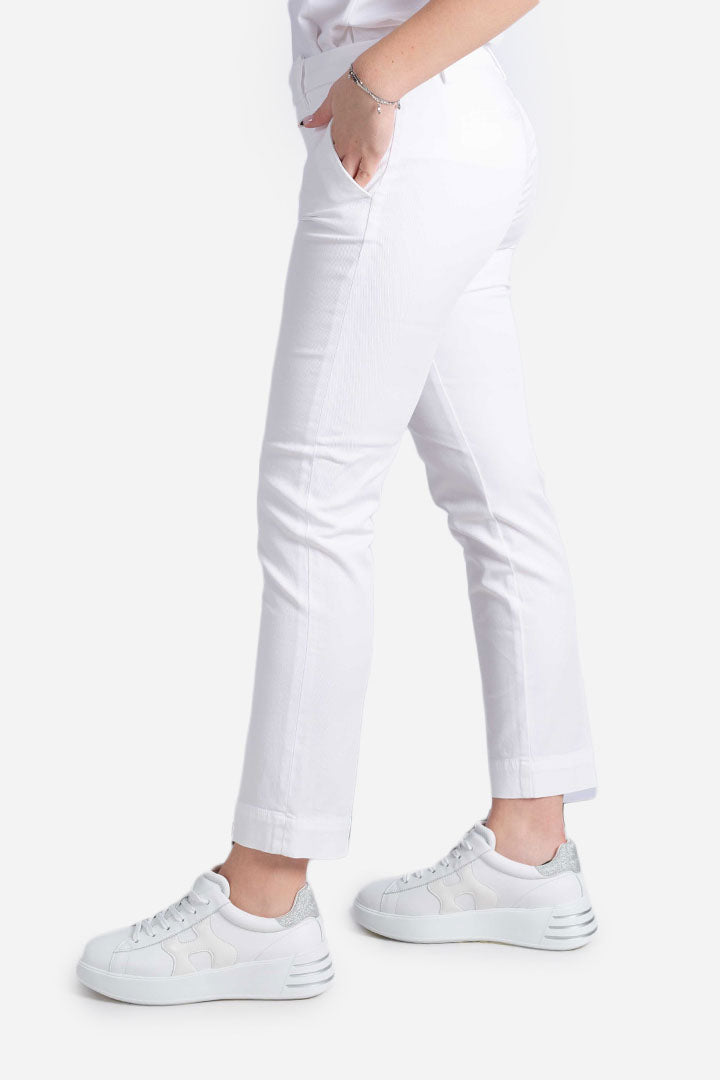 Pantalone Gloria Capri chino bianco