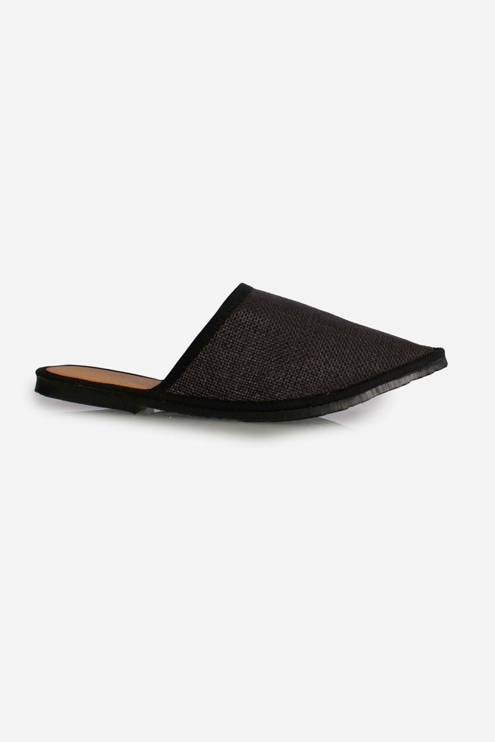 Friulana Sabot Donna Tizi in paglia Intrecciata nero