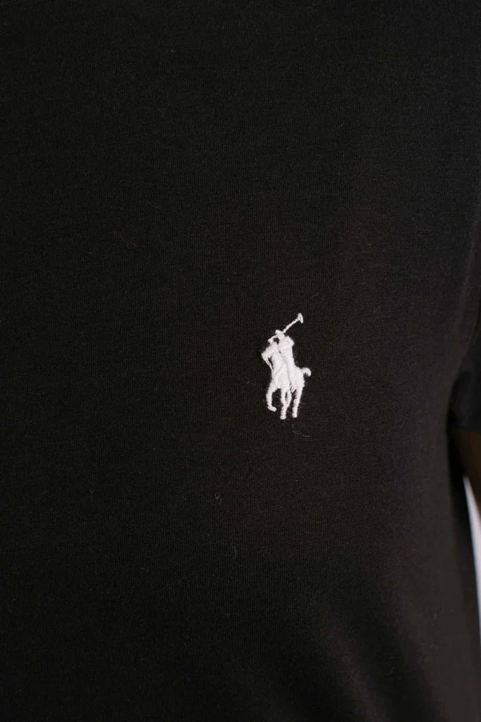 T-shirt girocollo in jersey di cotone black