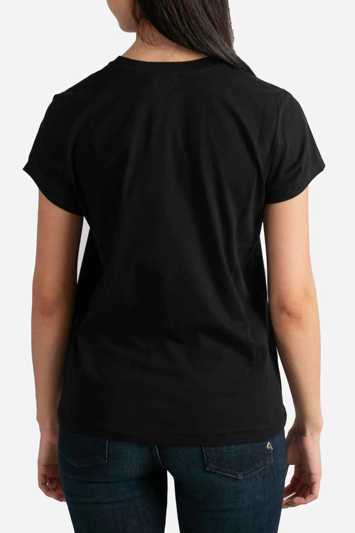 T-shirt girocollo in jersey di cotone black