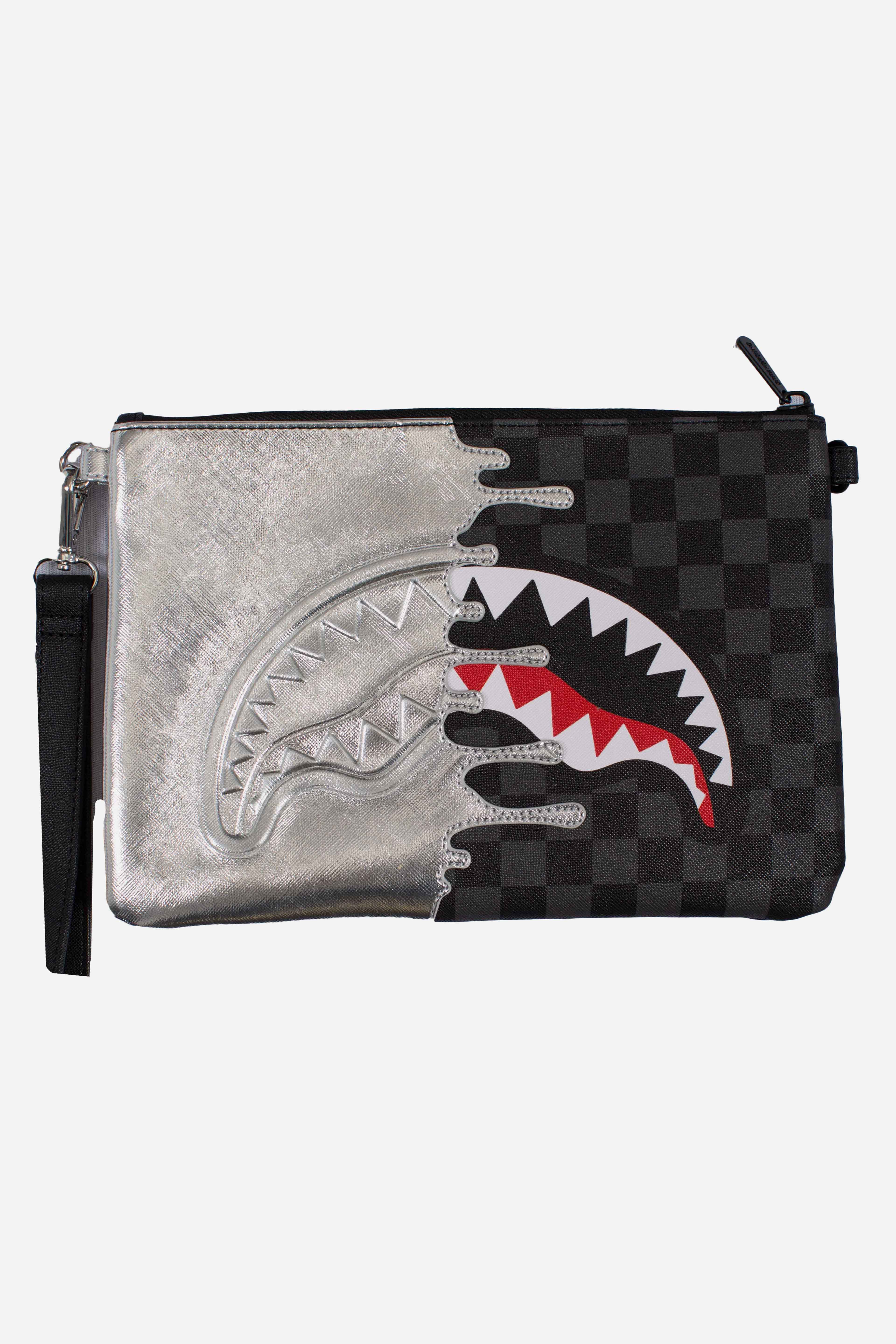 POCHETTE SILVER SIDE DRIP BLACK CHECK CROSSBODY