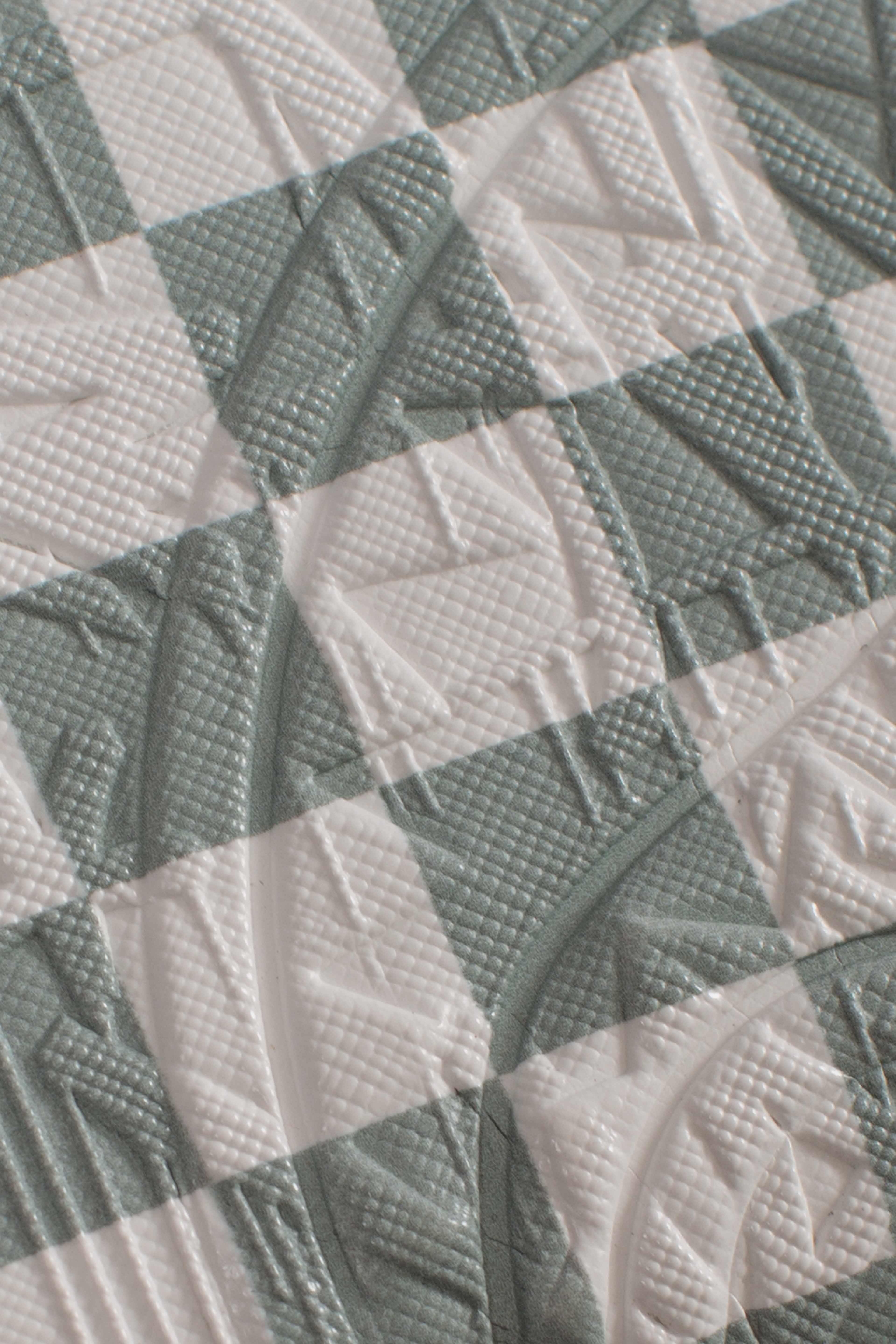 PORTACARTE GRAFF EMBOSSED CREAM CHECK