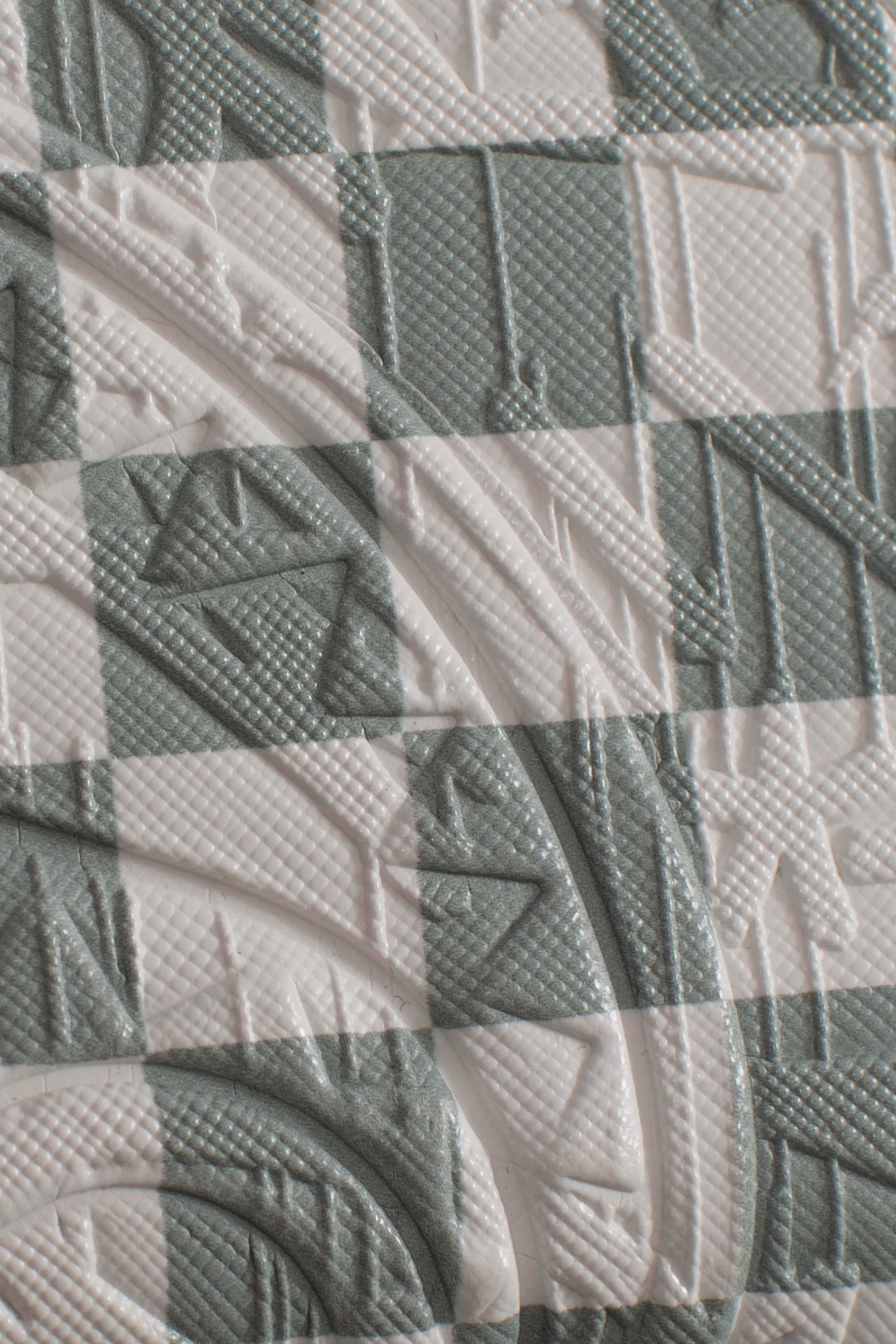 PORTACARTE GRAFF EMBOSSED CREAM CHECK