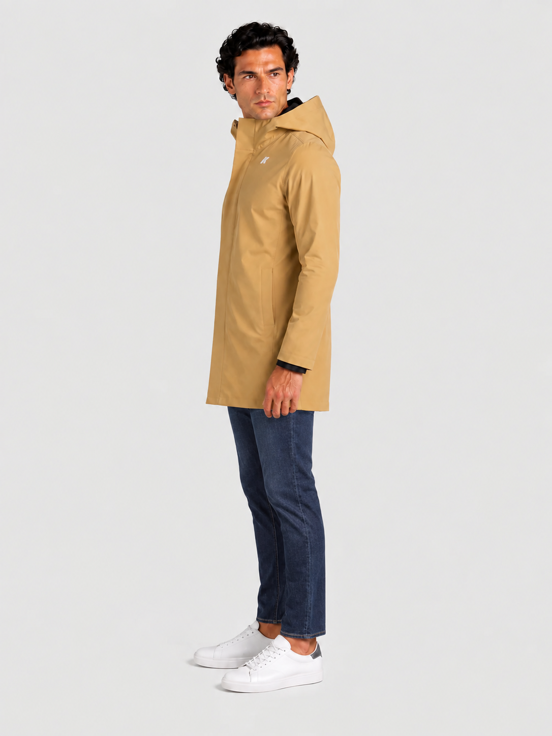 K-Way Marlyn Bonded giacca media uomo Beige Khaki – Blue Depth