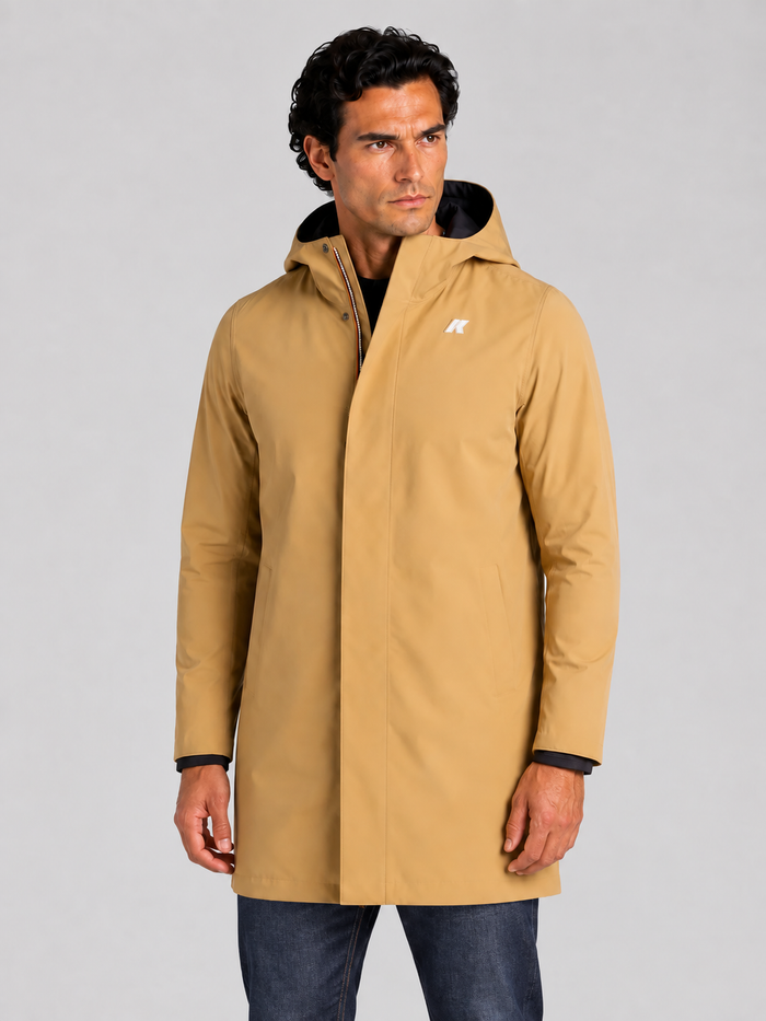 K-Way Marlyn Bonded giacca media uomo Beige Khaki – Blue Depth