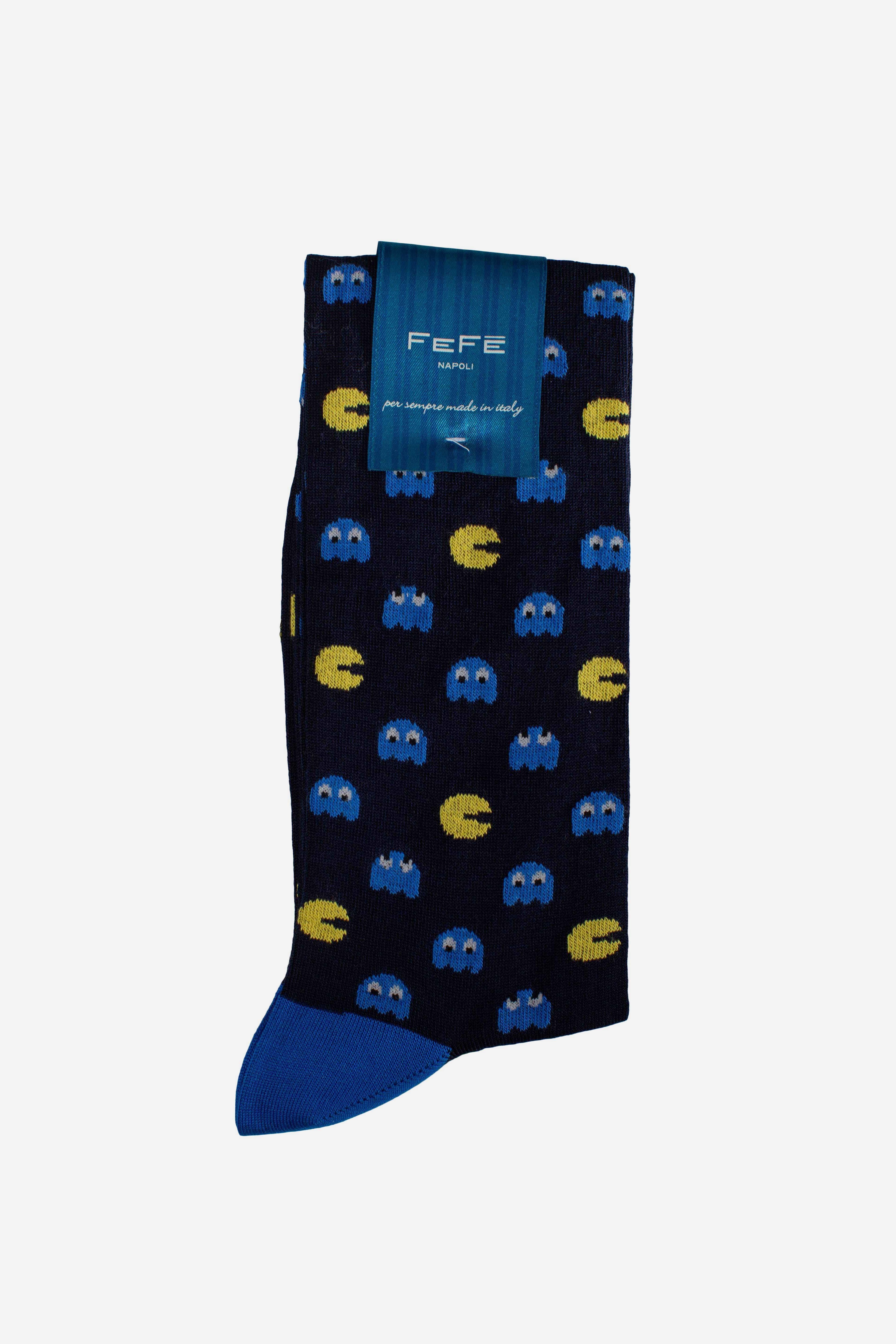 CALZINI UOMO pacman blu SOPACMILBLUETTE FEFE'