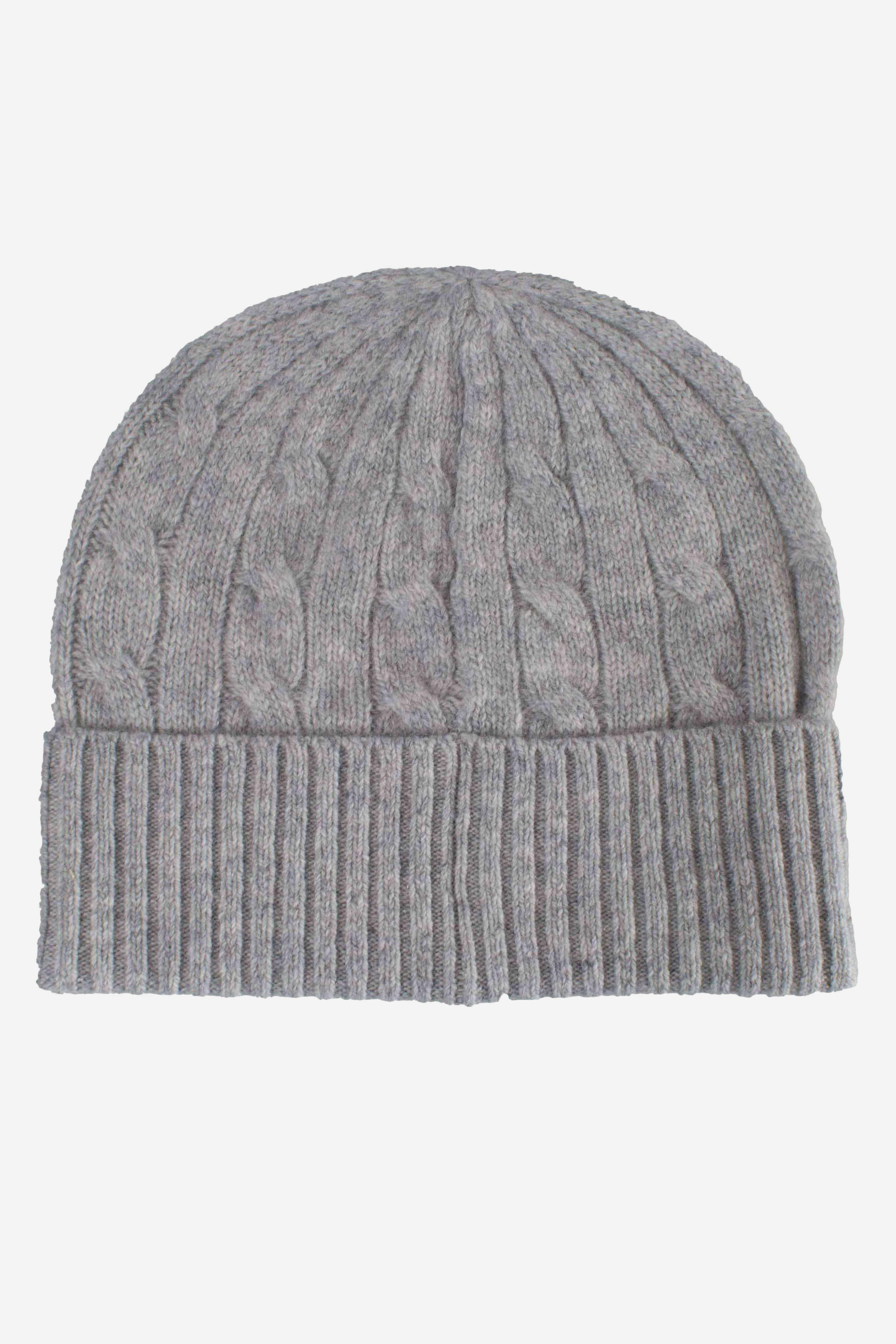 Berretto in lana e cashmere a trecce grey 455981442002 POLO RALPH LAUREN