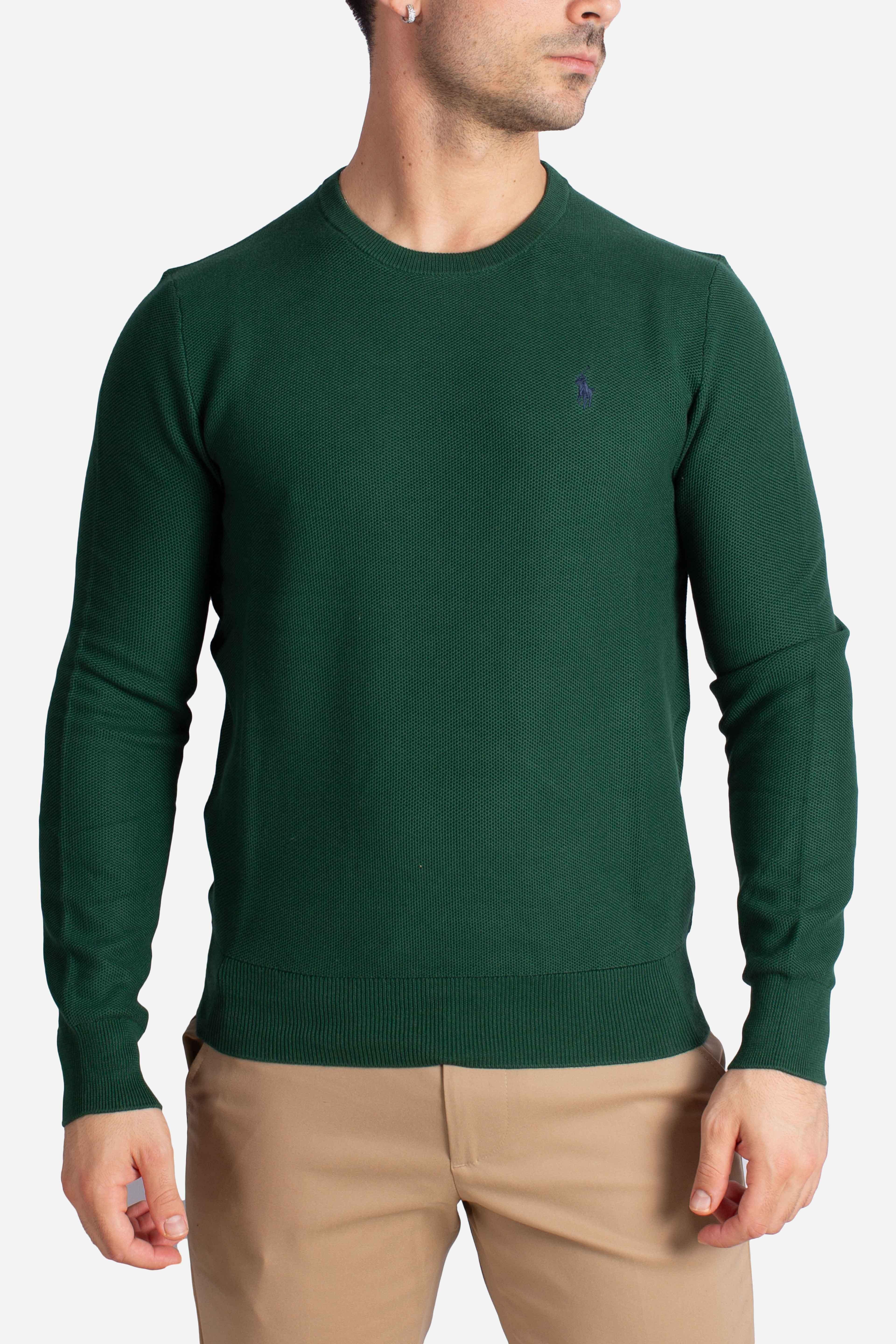 Maglia a girocollo effetto texture green 710918163521 POLO RALPH LAUREN