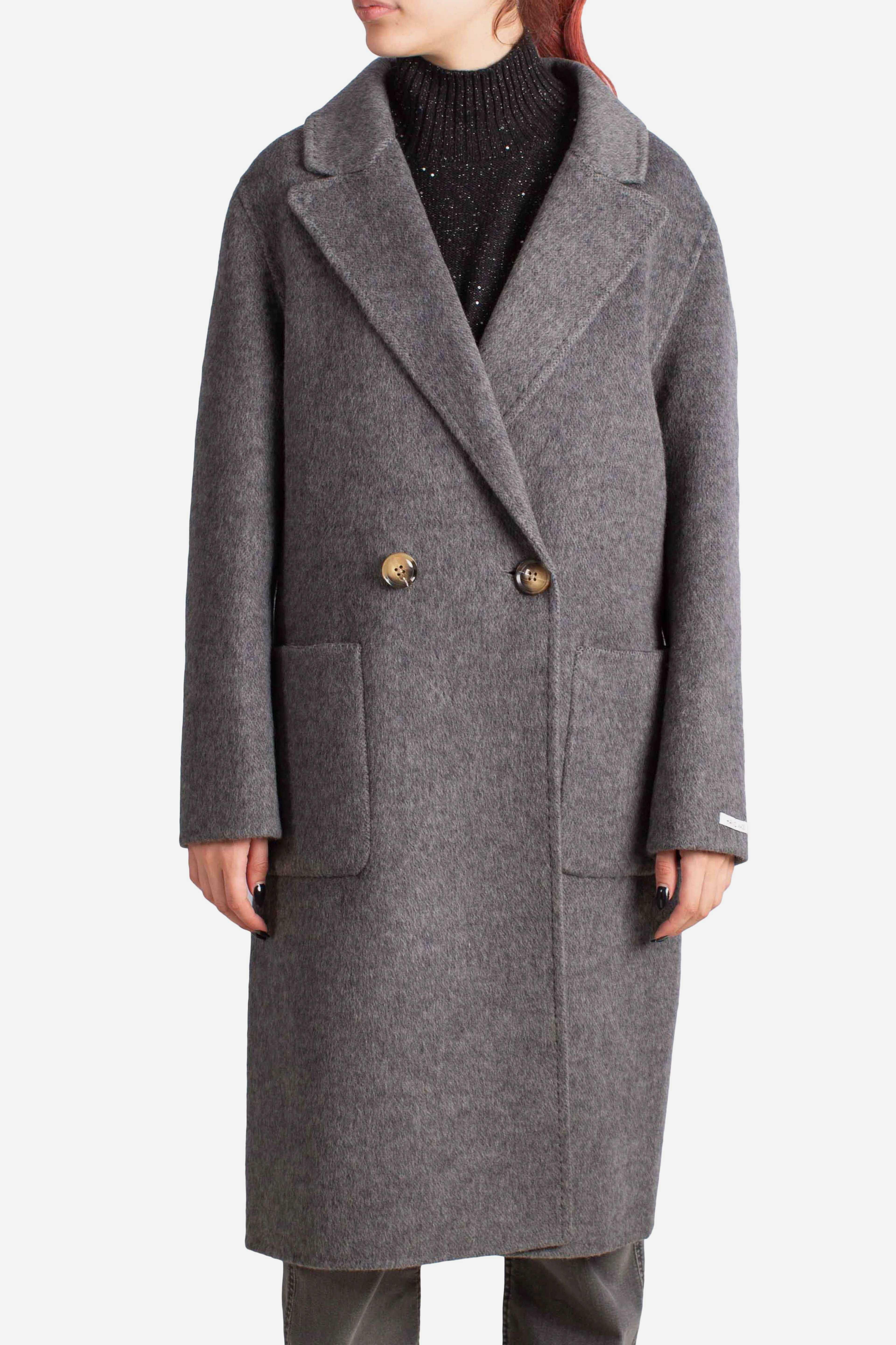 Cappotto lungo in lana grigio K330Y008A1930 DIXIE