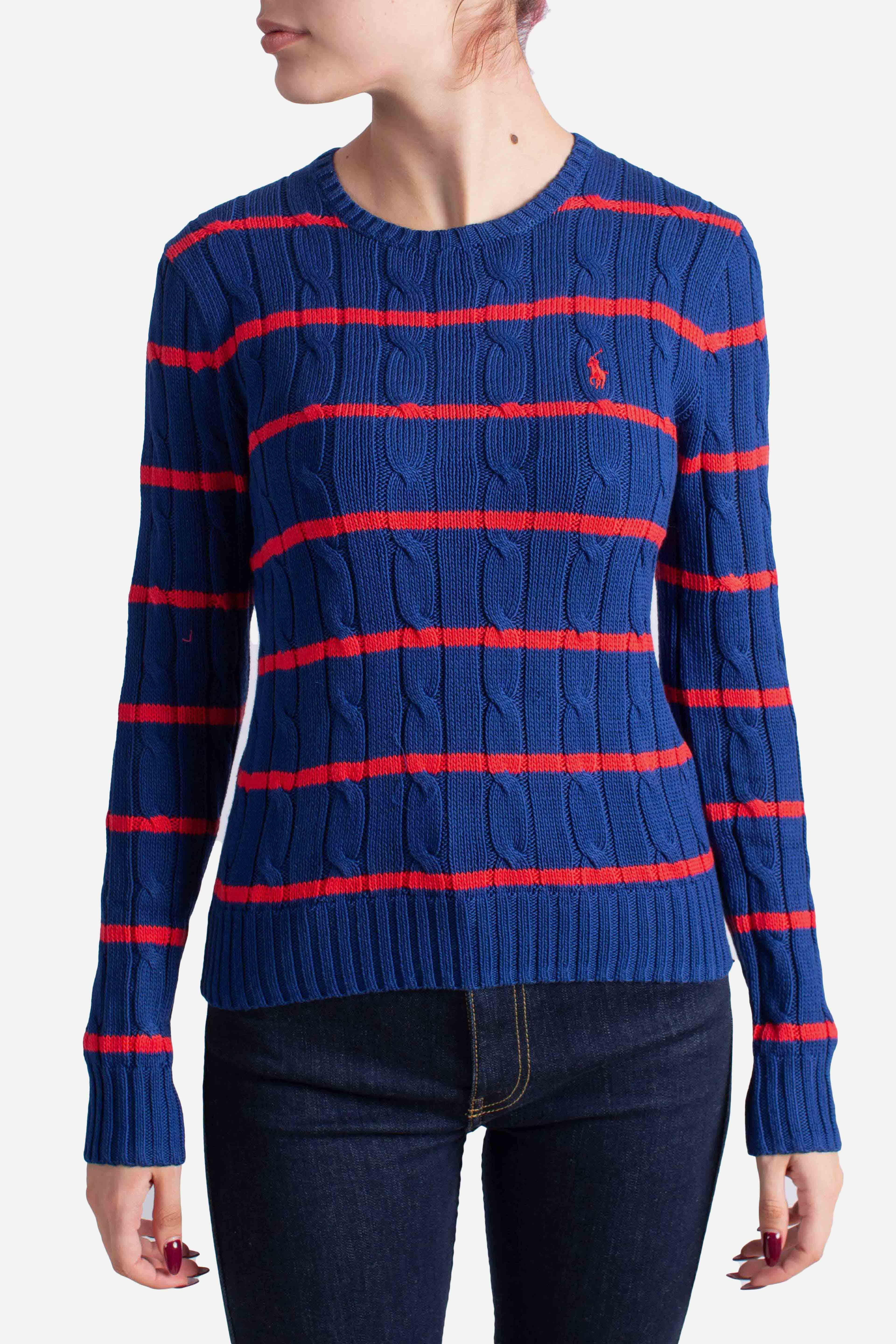 Maglia a righe in cotone a trecce 211972119001 POLO RALPH LAUREN