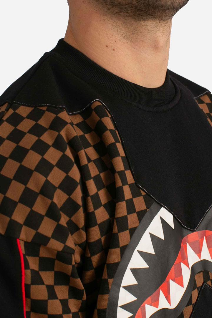 Felpa triple crewneck brown SP691EBRWNBROWN SPRAYGROUND